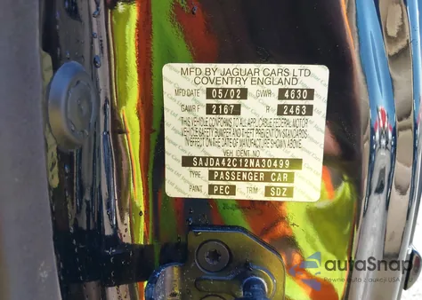 2002 Jaguar Xk8 z USA, uszkodzony, nr VIN SAJDA42C12NA30499